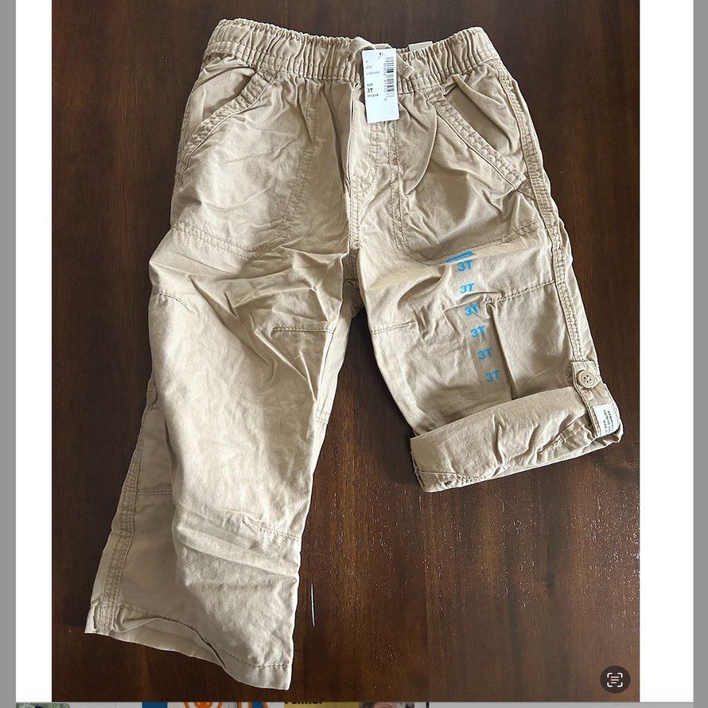 3T BOYS Khaki Pants/Roll-up Shorts, NEW with the tags, THE CHILDREN'S PLACE